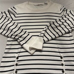 Tommy Hilfiger Black and White Striped Top